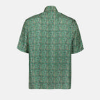 Camisas Chemise FF en soie Fendi Verde Homme