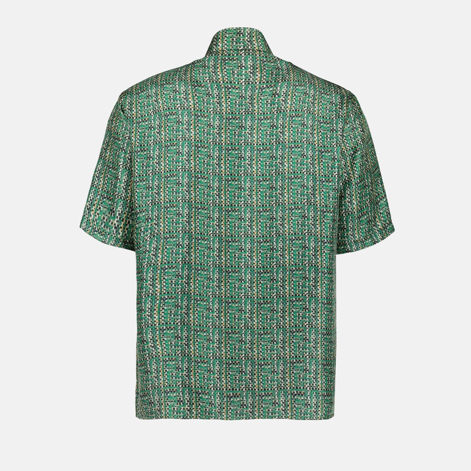 Camisas Chemise FF en soie Fendi Verde Homme