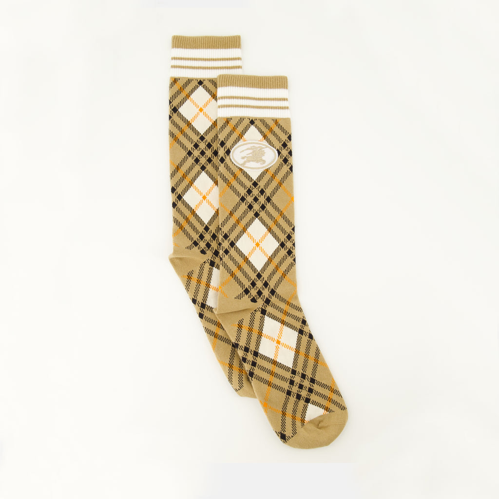 Sous-vêtements et homewear Calcetines Check Burberry Beige Unisexe