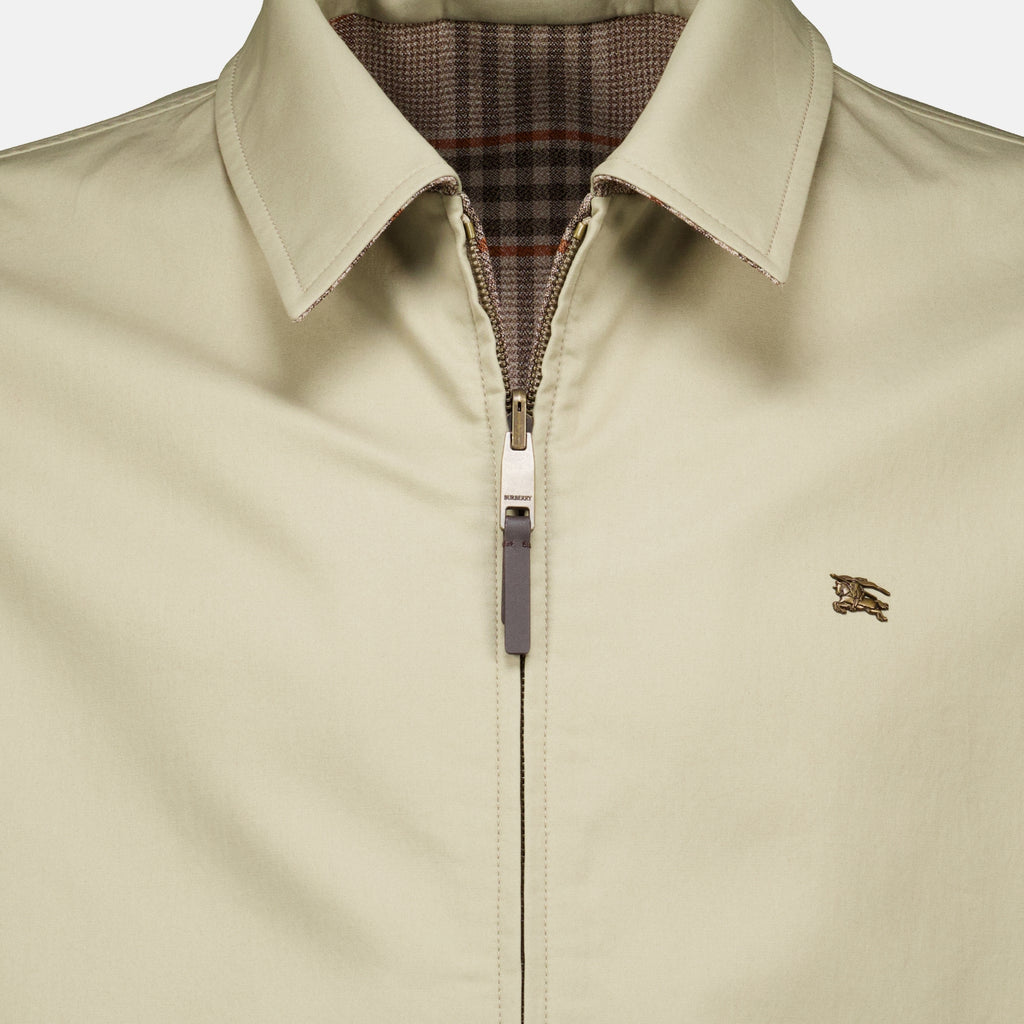 Vestes Casaco Harrington Reversível Burberry Beige Homme