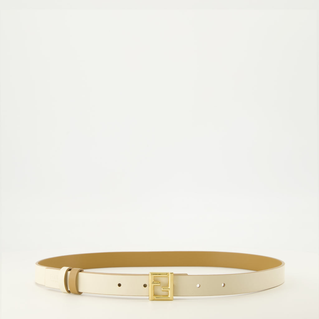 Ceintures Umkehrbarer FF Gürtel Fendi Marron Femme