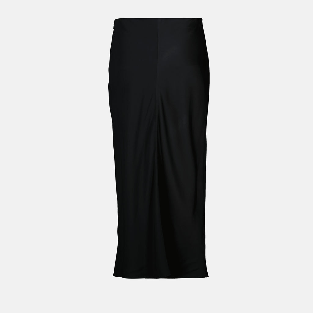 Faldas Falda Midi Recta Ami PARIS Negro Femme