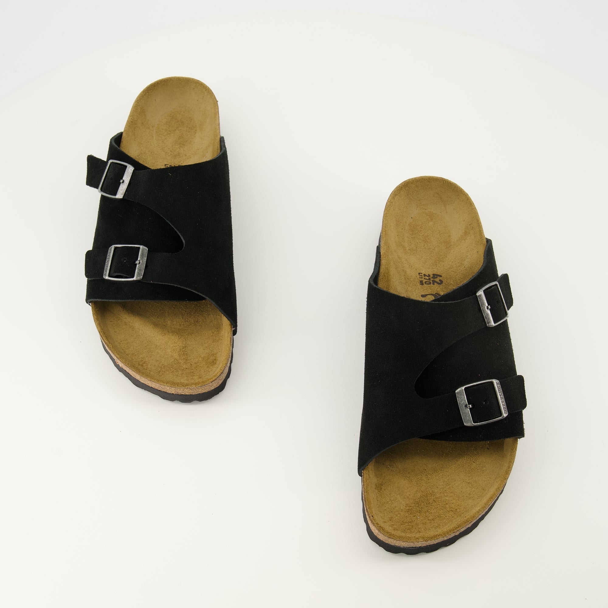 Image de l'article Sandales Zürich noir de la marque Birkenstock pour Unisex - Saison Printemps-Été 2026 - Vue de dessus paire de chaussure