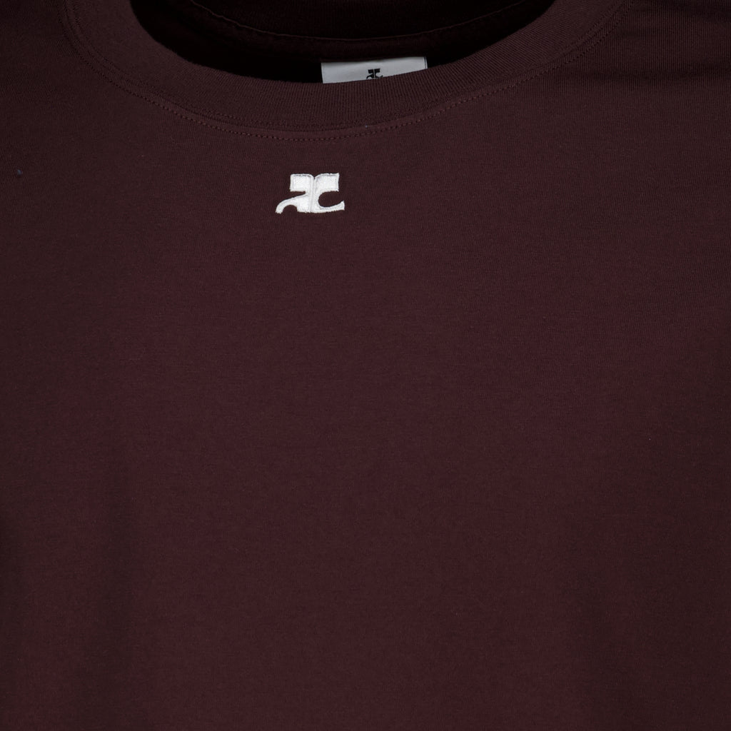 T-shirts T-shirt oversize bordeaux Courrèges Bordeaux Homme