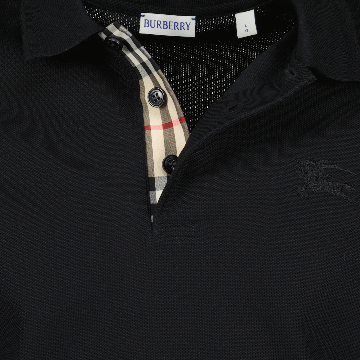 Polos Polo de Algodón Burberry Negro Homme