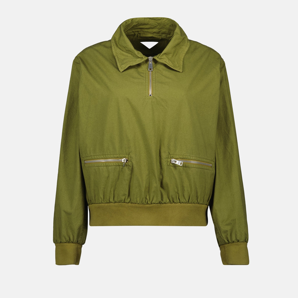 Sweatshirts Veste en popeline Prada Kaki Femme