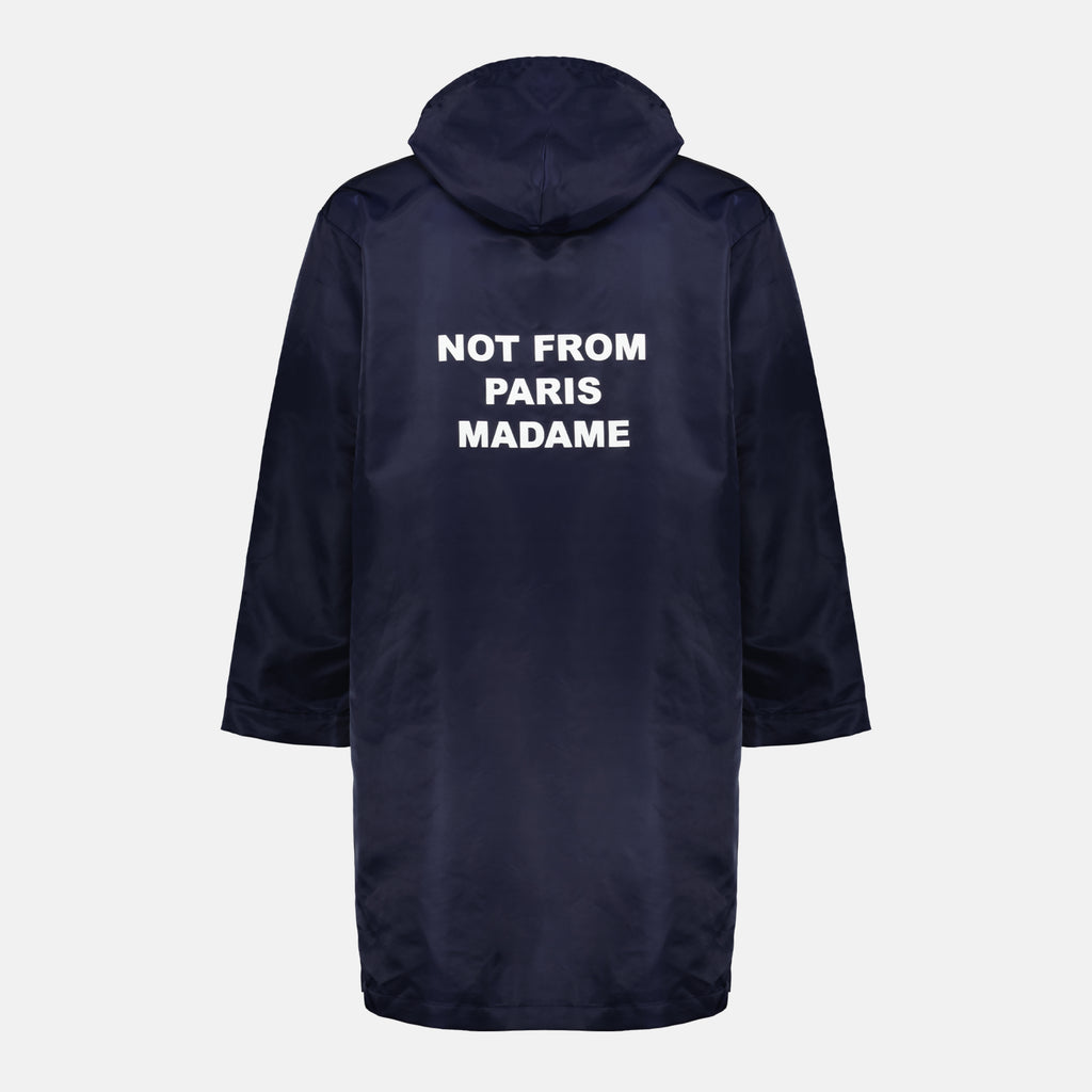 Image de l'article Parka Slogan bleu marine de la marque Drole De Monsieur pour Homme - Saison Printemps-Été 2026 - Vue de Dos