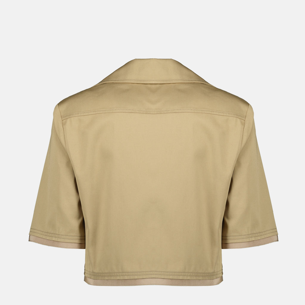Image of the Patou brand short beige jacket for Women - Spring-Summer 2026 - Back View