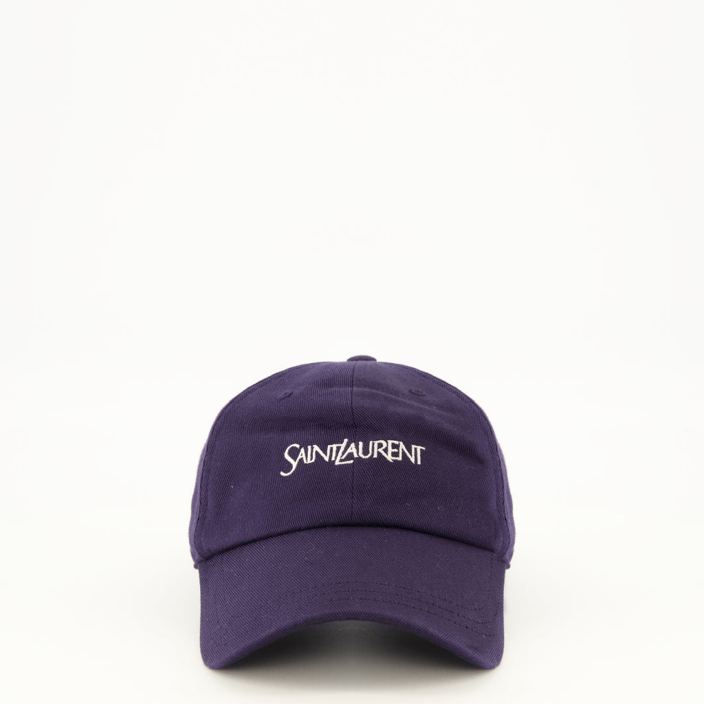 Chapeaux, casquettes et bonnets 자수 장식 네이비 블루 캡 Saint Laurent Bleu foncé Homme