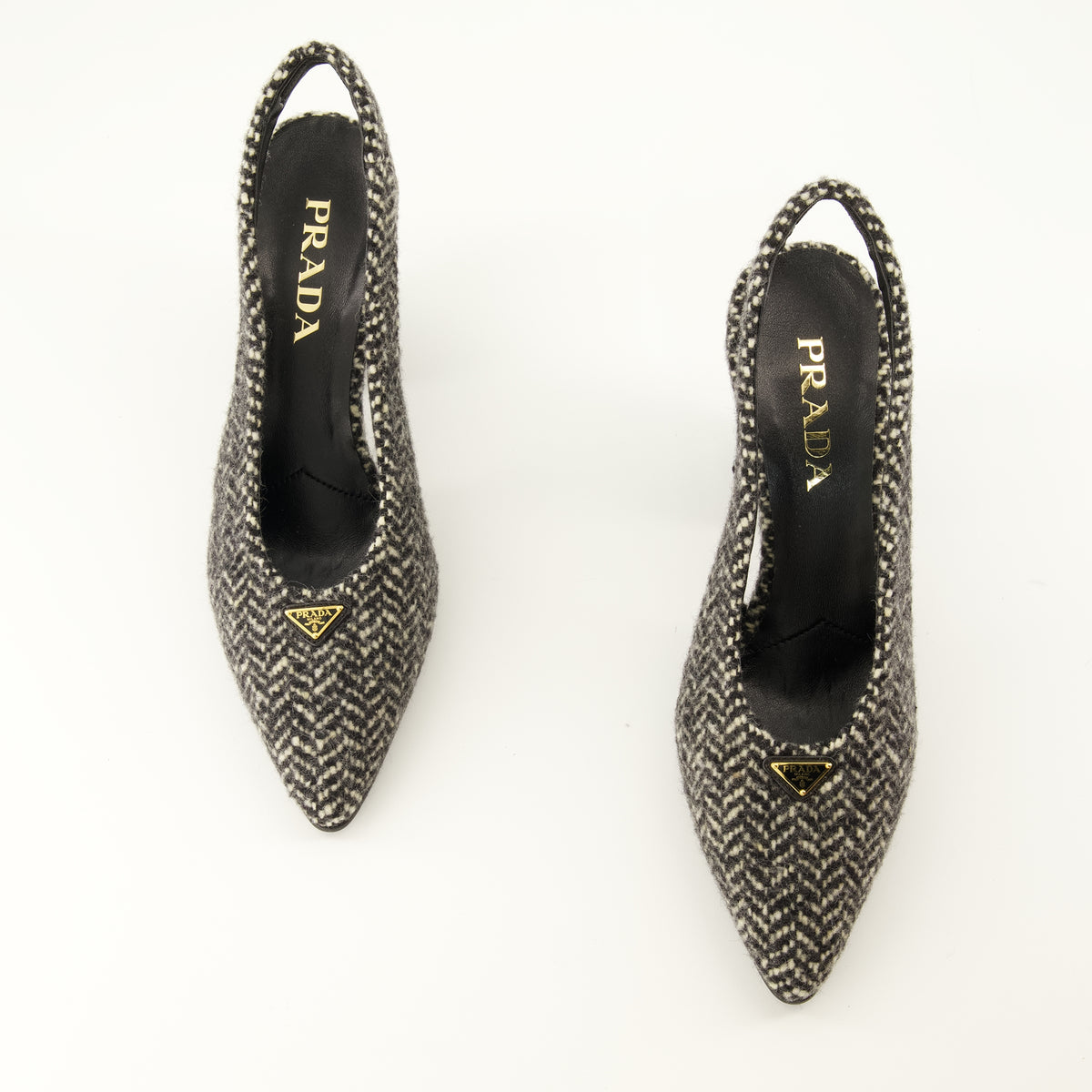 Escarpins Scarpe con tacco a Chevron Prada Gris Femme