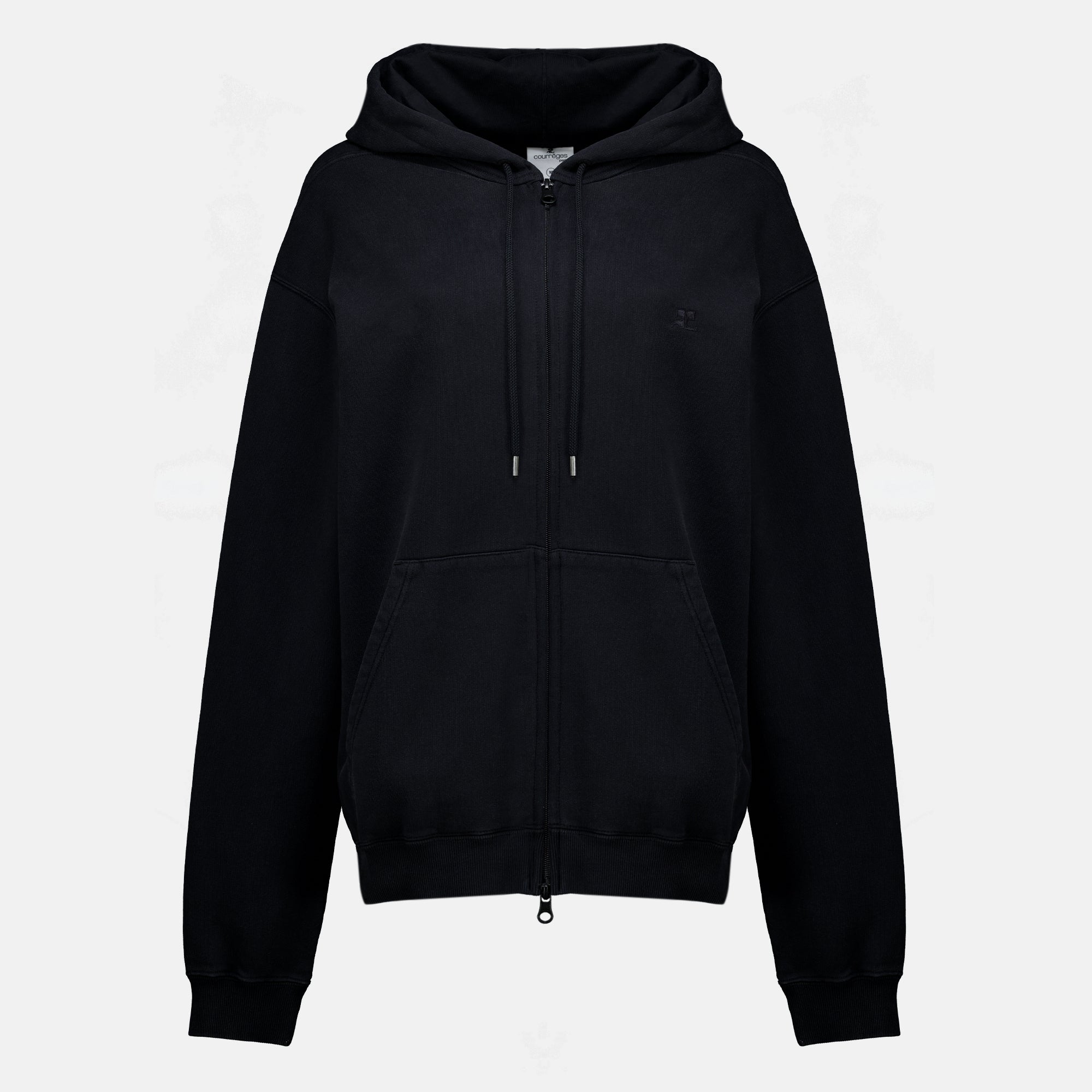 Sweatshirts 스톤워시 집업 후드티 Courrèges Noir Femme