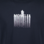 티셔츠 페이디드 로고 티셔츠 Moncler 진한 파란색 Homme