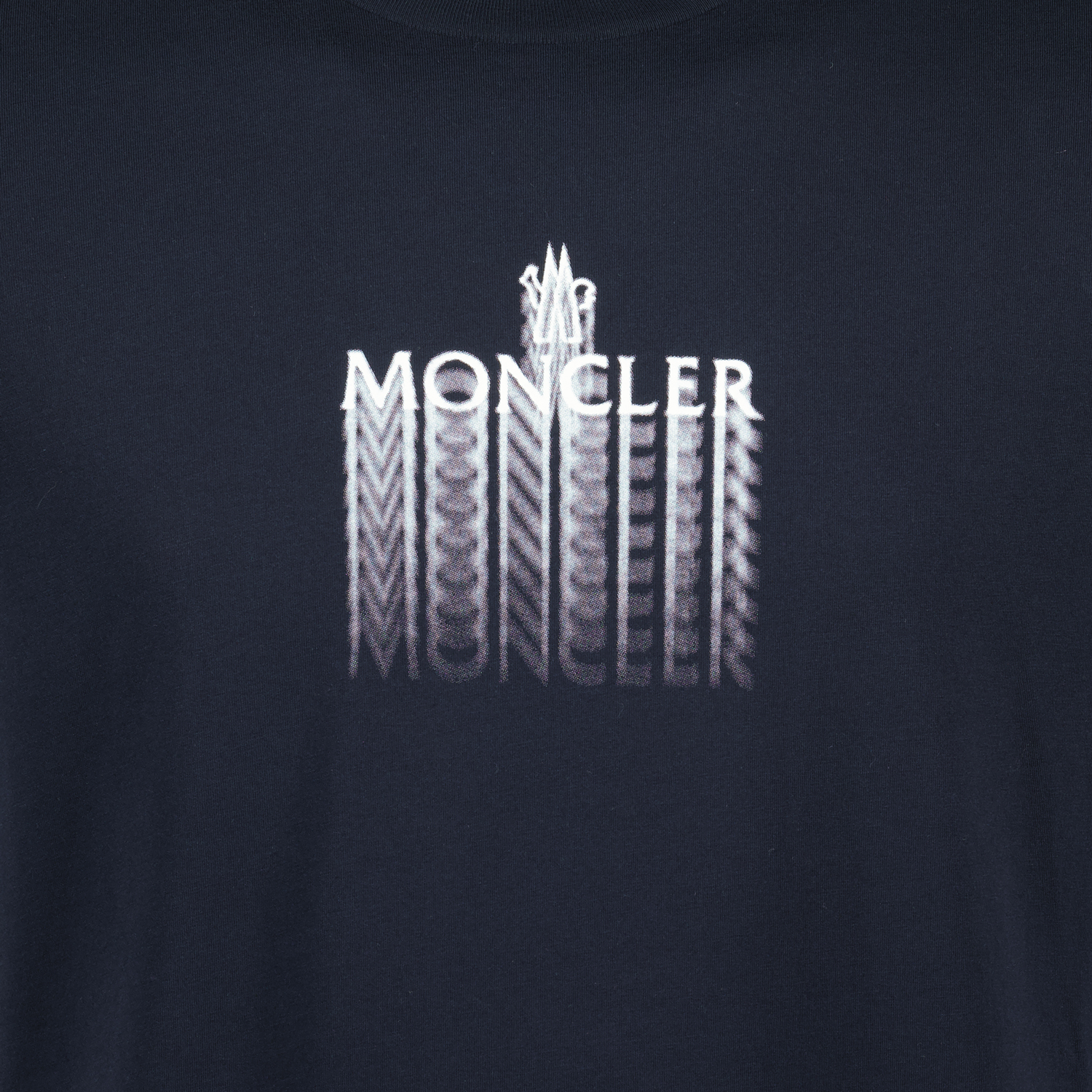 T-shirts T-shirt à logo délavé Moncler Bleu foncé Homme