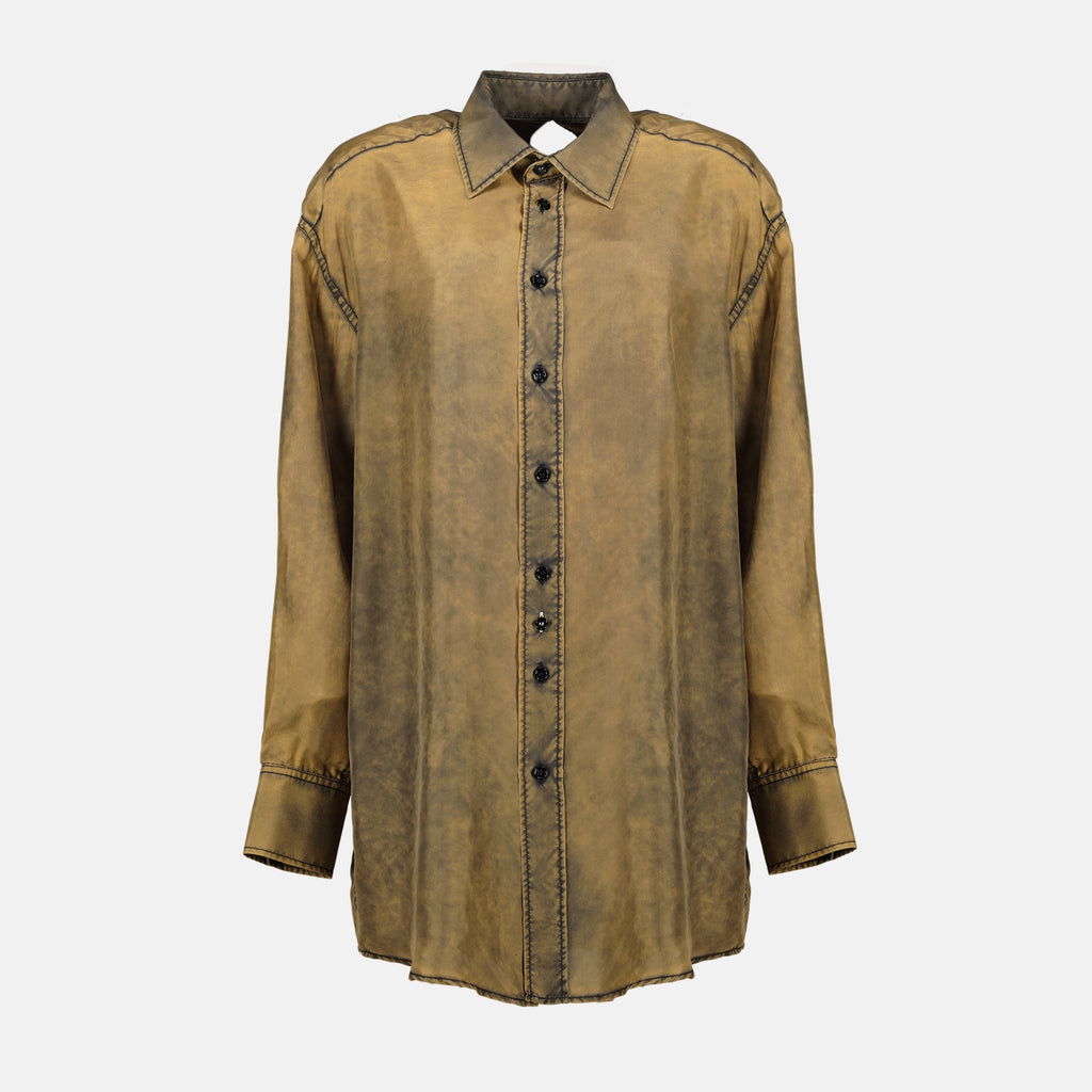Chemises Chemise longue effet délavé Mm6 Marron Femme
