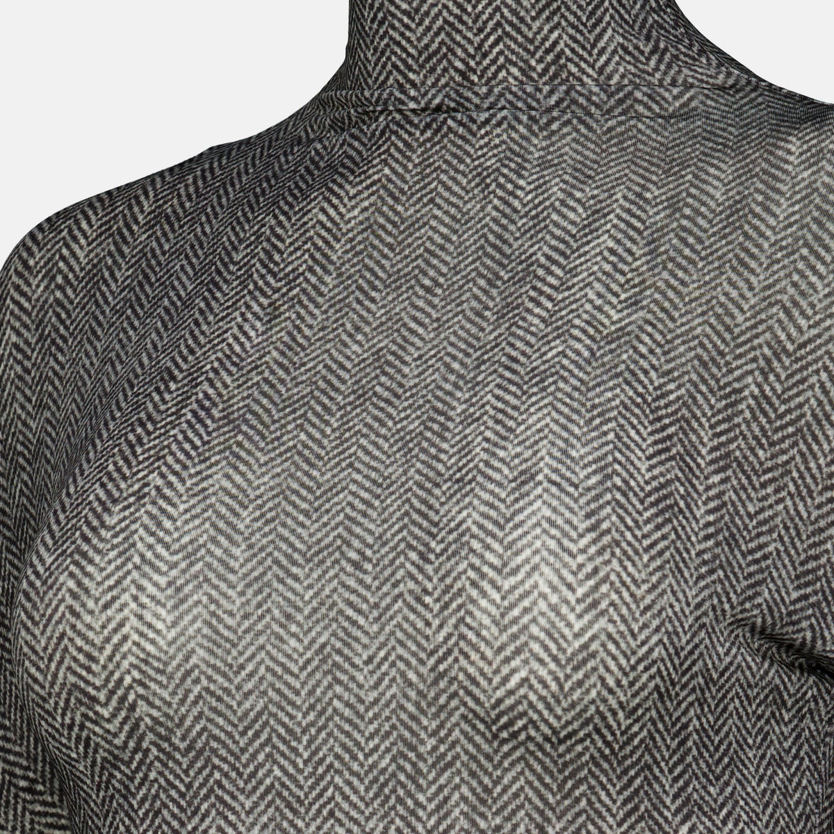 Tops Chevron Pattern Bodysuit Mm6 Gris Femme