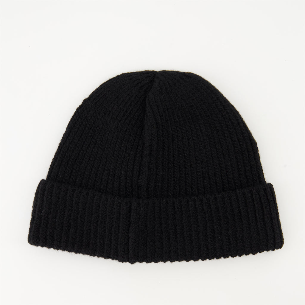 Hats, caps and beanies Bonnet à logo triangle Prada Black Homme