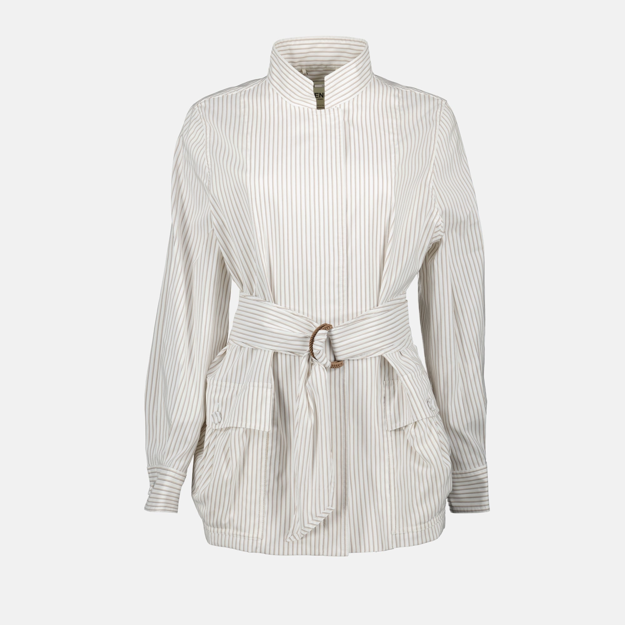 Vestes Veste cintrée à rayures Fendi Blanc Femme