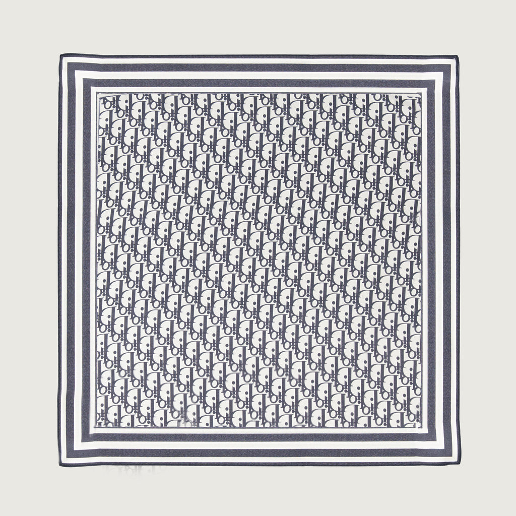 Écharpes, foulards et gants Carré de soie Oblique Dior Bleu Homme