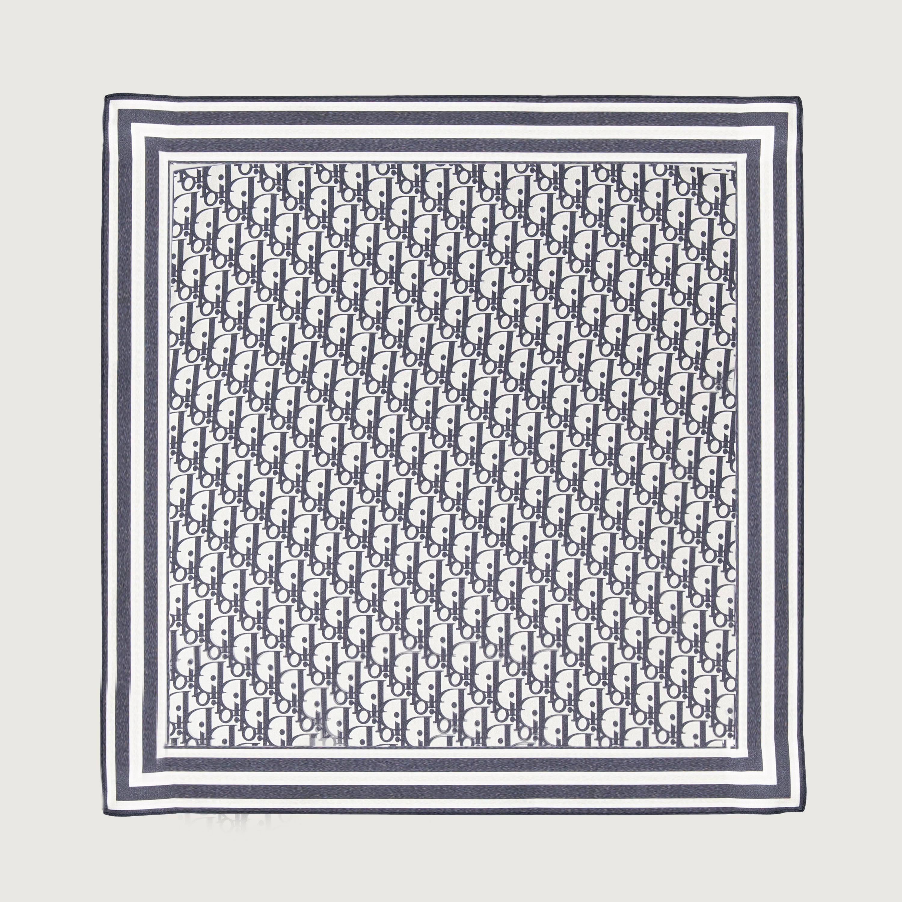Écharpes, foulards et gants Carré de soie Oblique Dior Bleu Homme