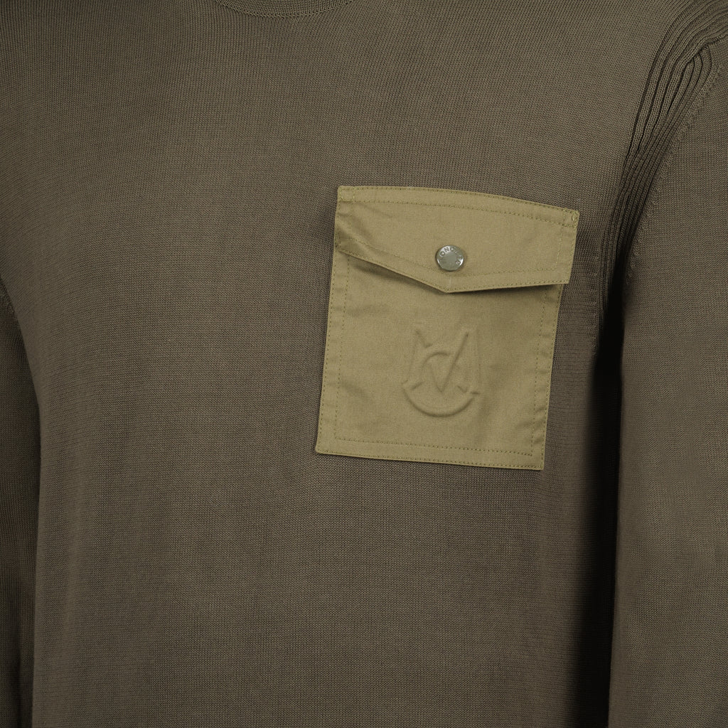 Maille Pull à poche Moncler Vert Homme