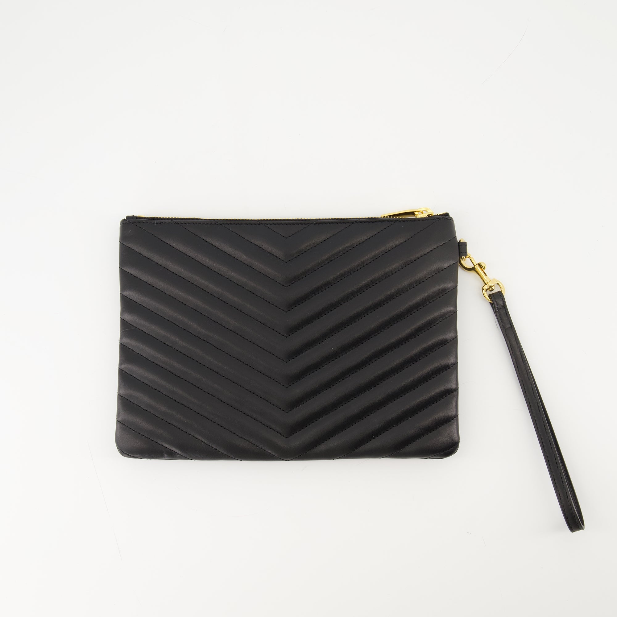 Bolsos de mano Clutch Cassandre Saint Laurent Negro Mujer