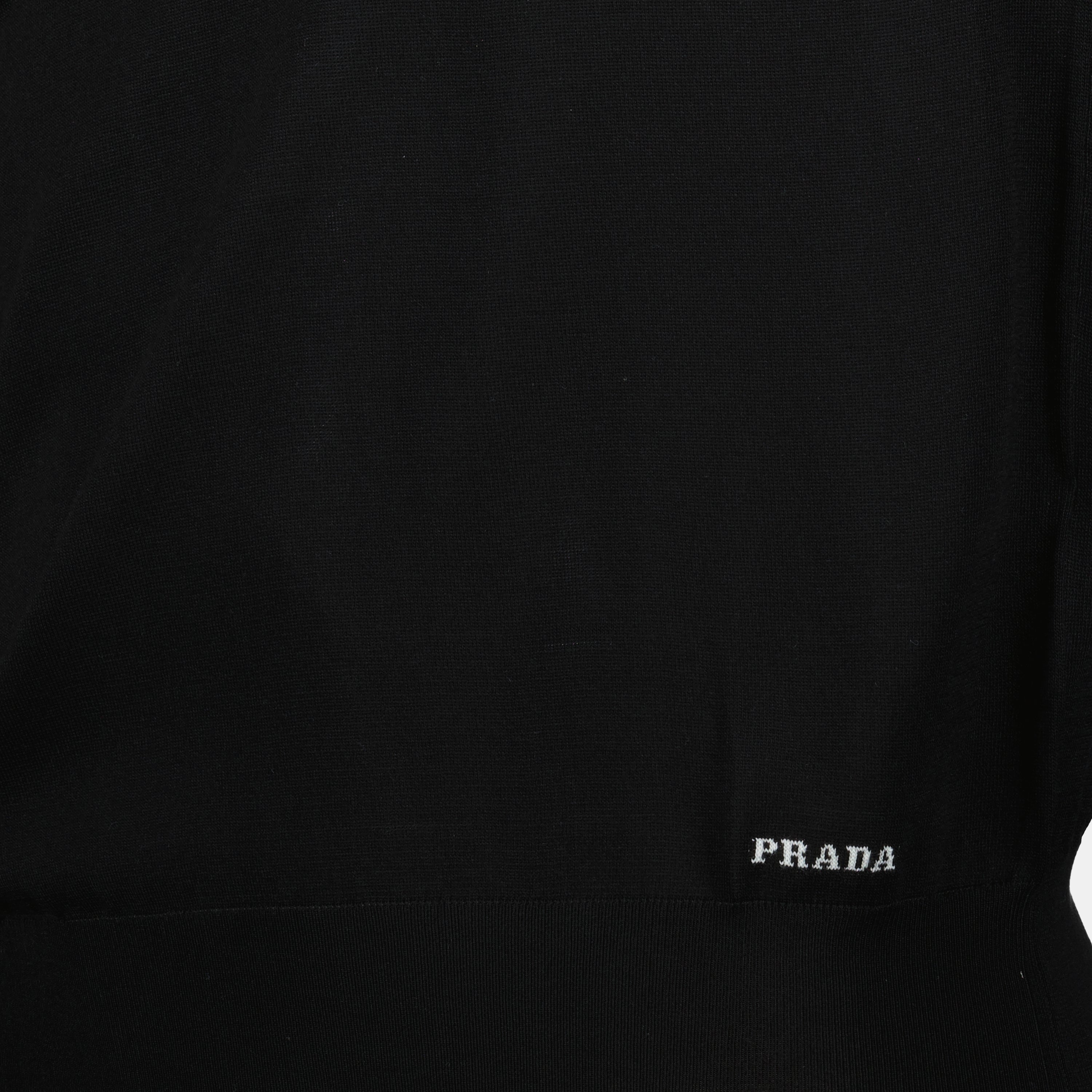 Polos Polo en soie Prada Noir Homme