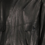 Immagine del bomber in pelle di Saint Laurent per uomo - Autunno-Inverno 2025 - Vista Dettagliata_1