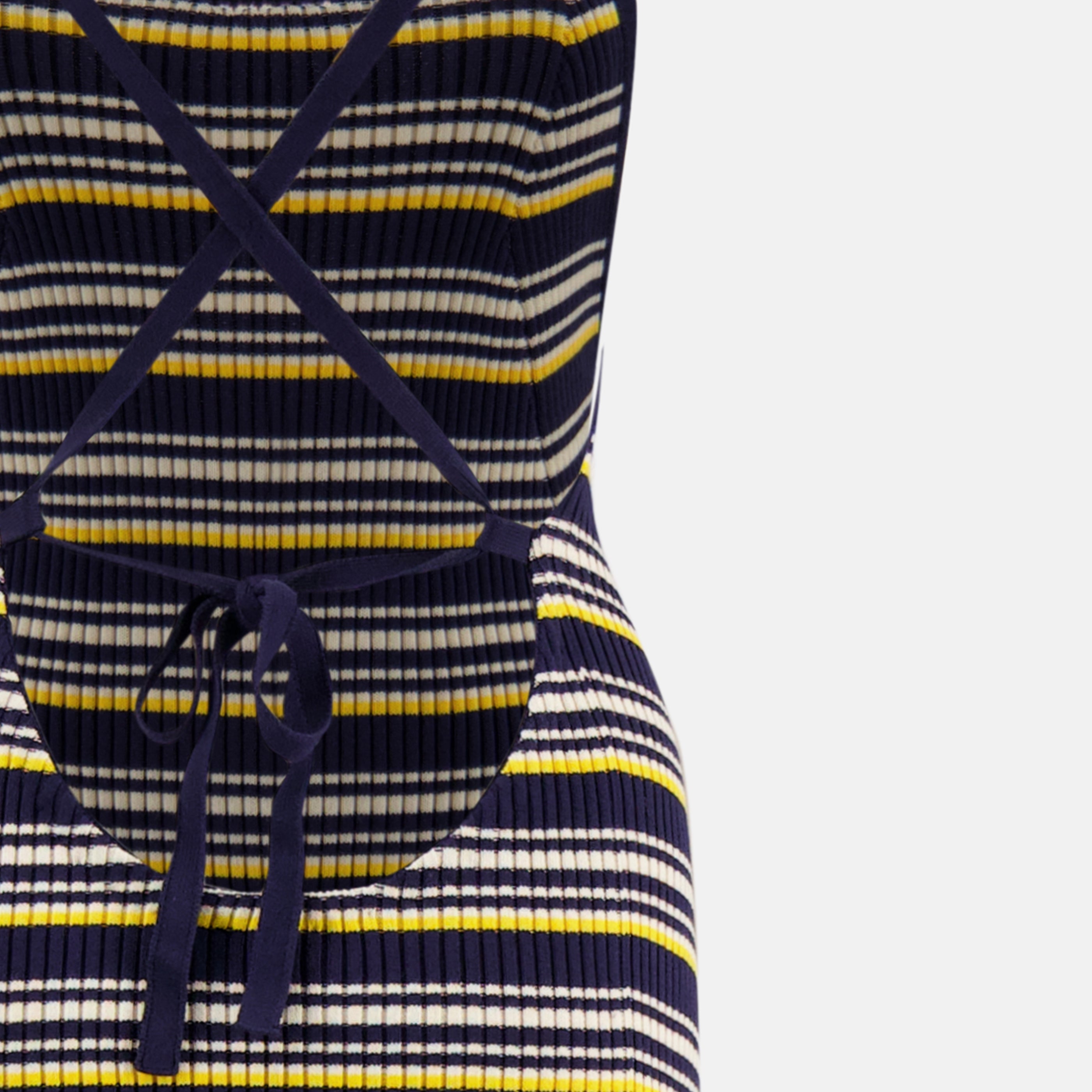 Image de l'article Robe en maille rayée bleu de la marque Miu Miu pour Femme - Saison Printemps-Été 2026 - Vue détaillée_2