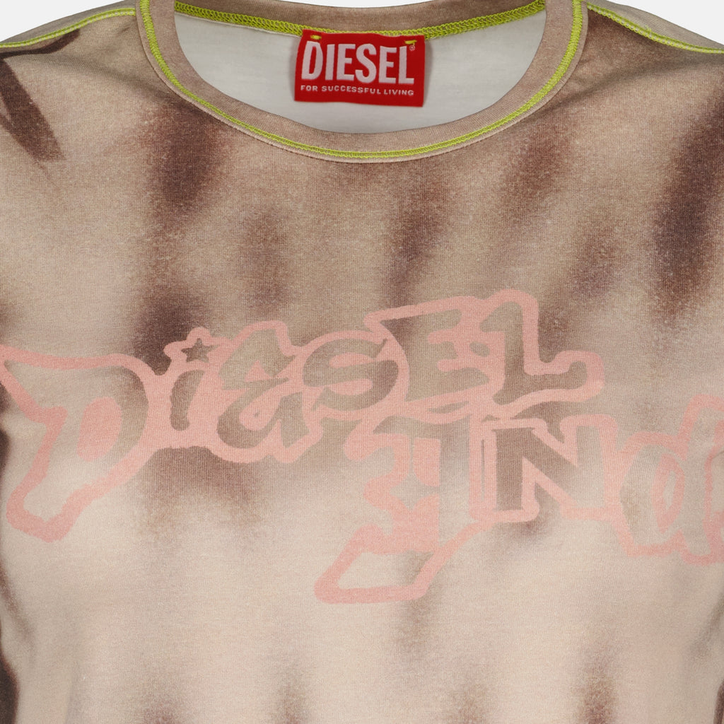 Immagine della maglietta T-Graphi stampata del marchio Diesel per donna - Stagione Autunno-Inverno 2025 - Vista Dettagliata 1