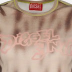 Immagine della maglietta T-Graphi stampata del marchio Diesel per donna - Stagione Autunno-Inverno 2025 - Vista Dettagliata 1