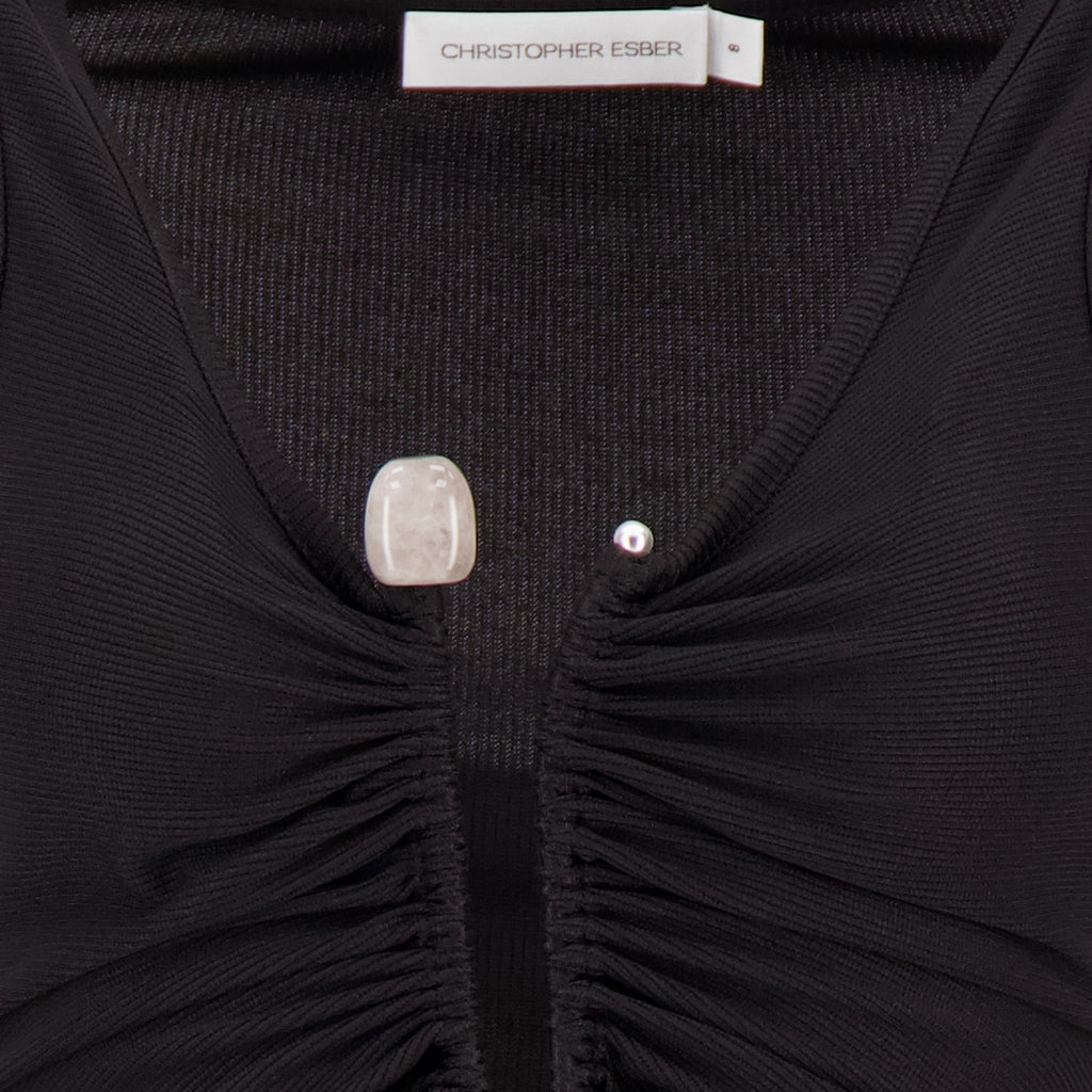 Image of the Christopher Esber brand crystal pin dress for women - Autumn-Winter 2025 season - Detailed View 3