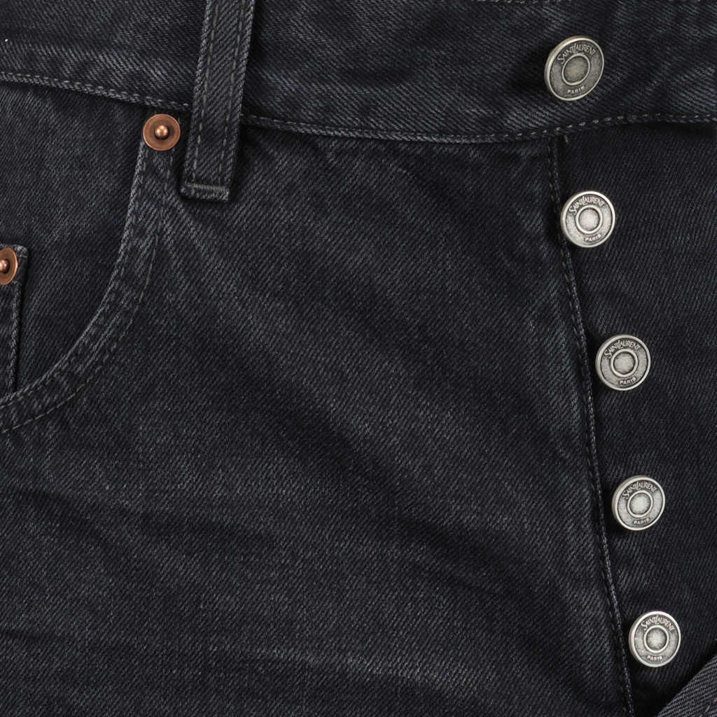 Hosen Denim Bermuda Saint Laurent Schwarz Frauen