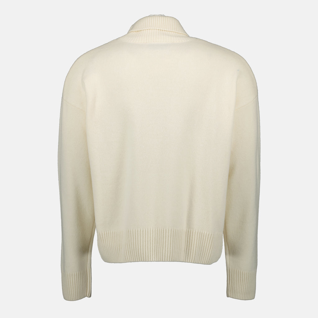 Immagine dell'articolo maglione a collo alto Ami cuore del marchio Ami PARIS per Unisex - Stagione Autunno-Inverno 2025 - Vista dettagliata_2