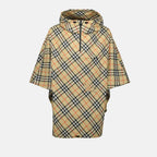 Jaquetas Capa em Xadrez Beje Burberry Bege Unissex