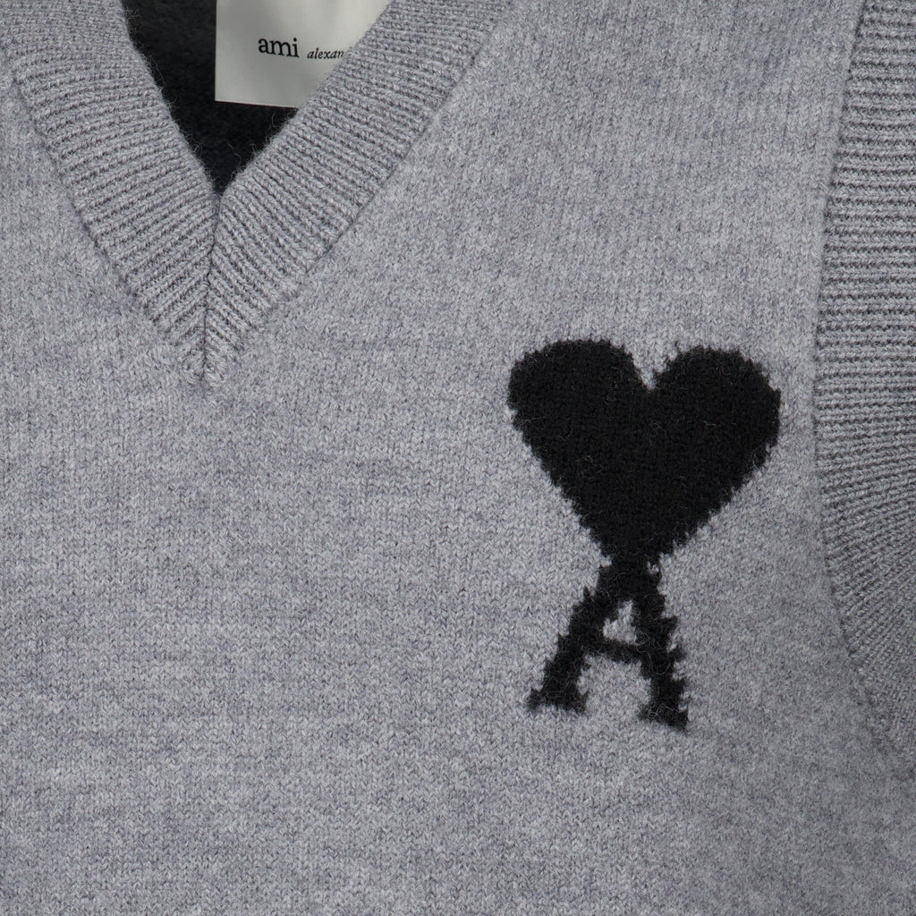 Maille Gray Sleeveless Sweater AMI de Coeur Ami PARIS Gris Homme