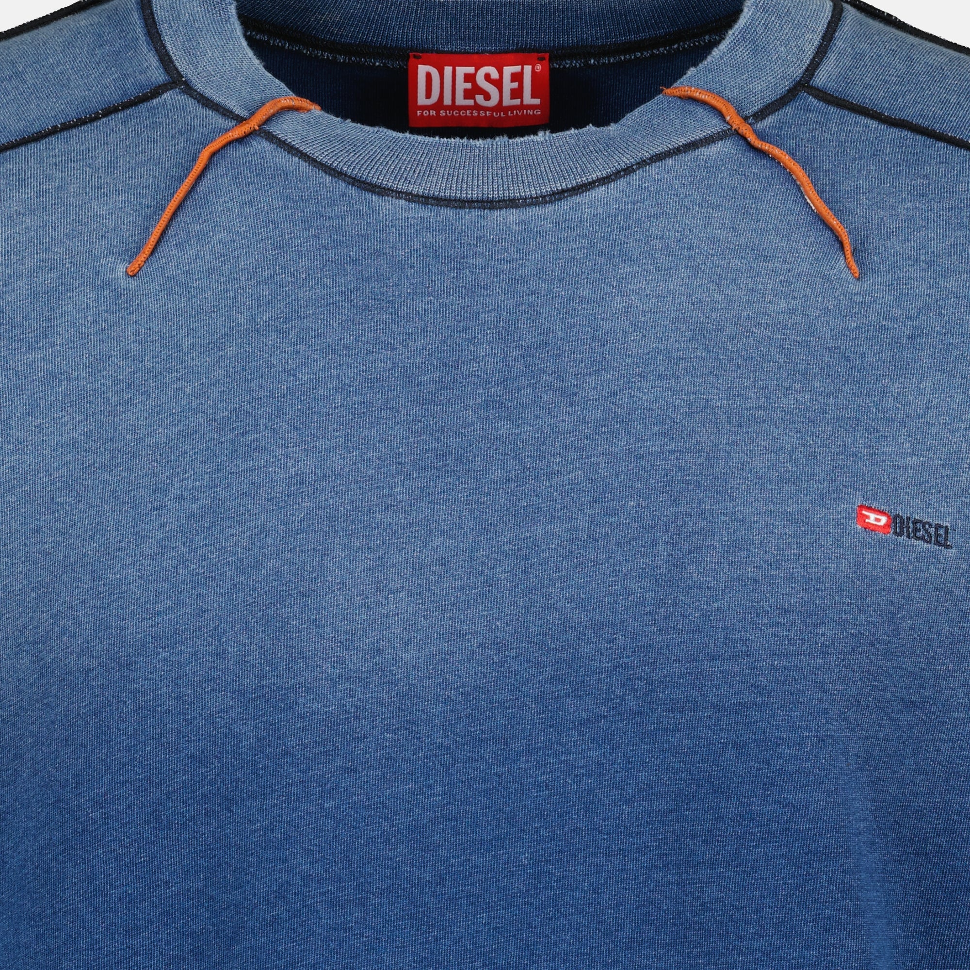 Immagine della T-shirt T-Craoxt blu di Diesel per Uomo - Stagione Primavera-Estate 2026 - Vista Dettagliata_2