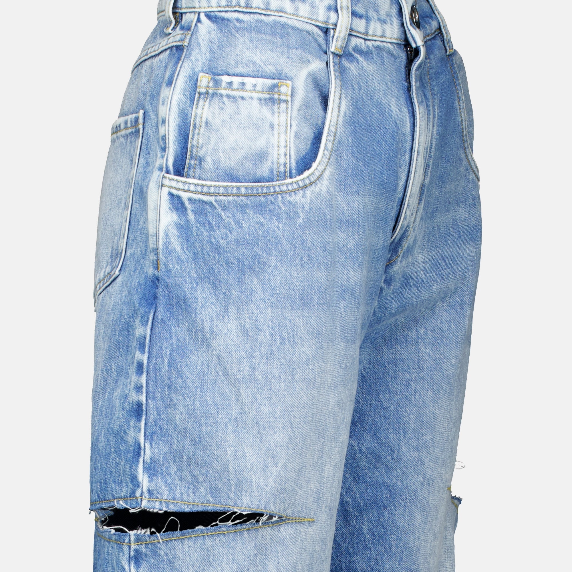 Pantalons Jeans Cortados Azuis Maison Margiela Bleu Femme