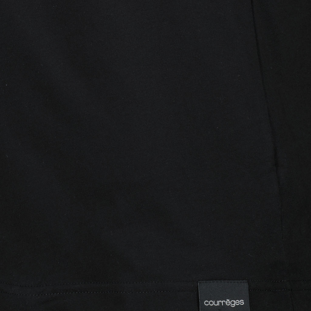 Imagen de la camiseta negra de algodón de la marca Courrèges para Hombre - Temporada Primavera-Verano 2026 - Vista Detallada_1