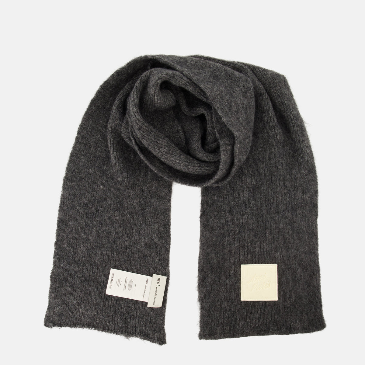 Écharpes, foulards et gants Écharpe grise en mohair Ami PARIS Gris Unisexe