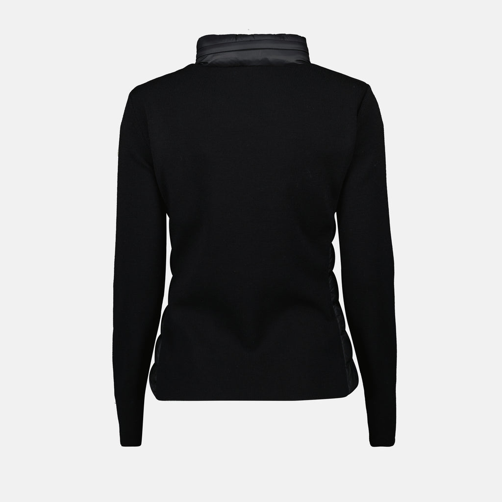 Vestes Veste bi-matière matelassée Moncler Noir Femme