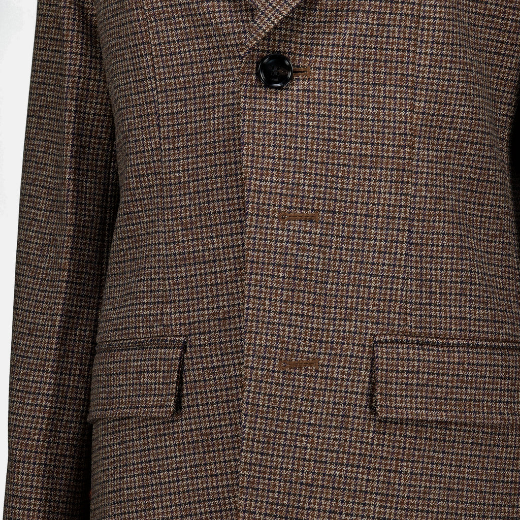Vestes Blazer pied de poule en laine Ami PARIS Marron Femme