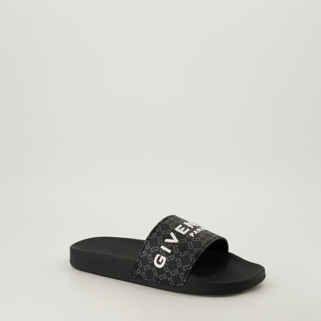 Zapatos abiertos Sandalias de goma tipo slide Givenchy Negro Homme