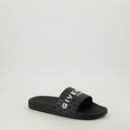 Zapatos abiertos Sandalias de goma tipo slide Givenchy Negro Homme