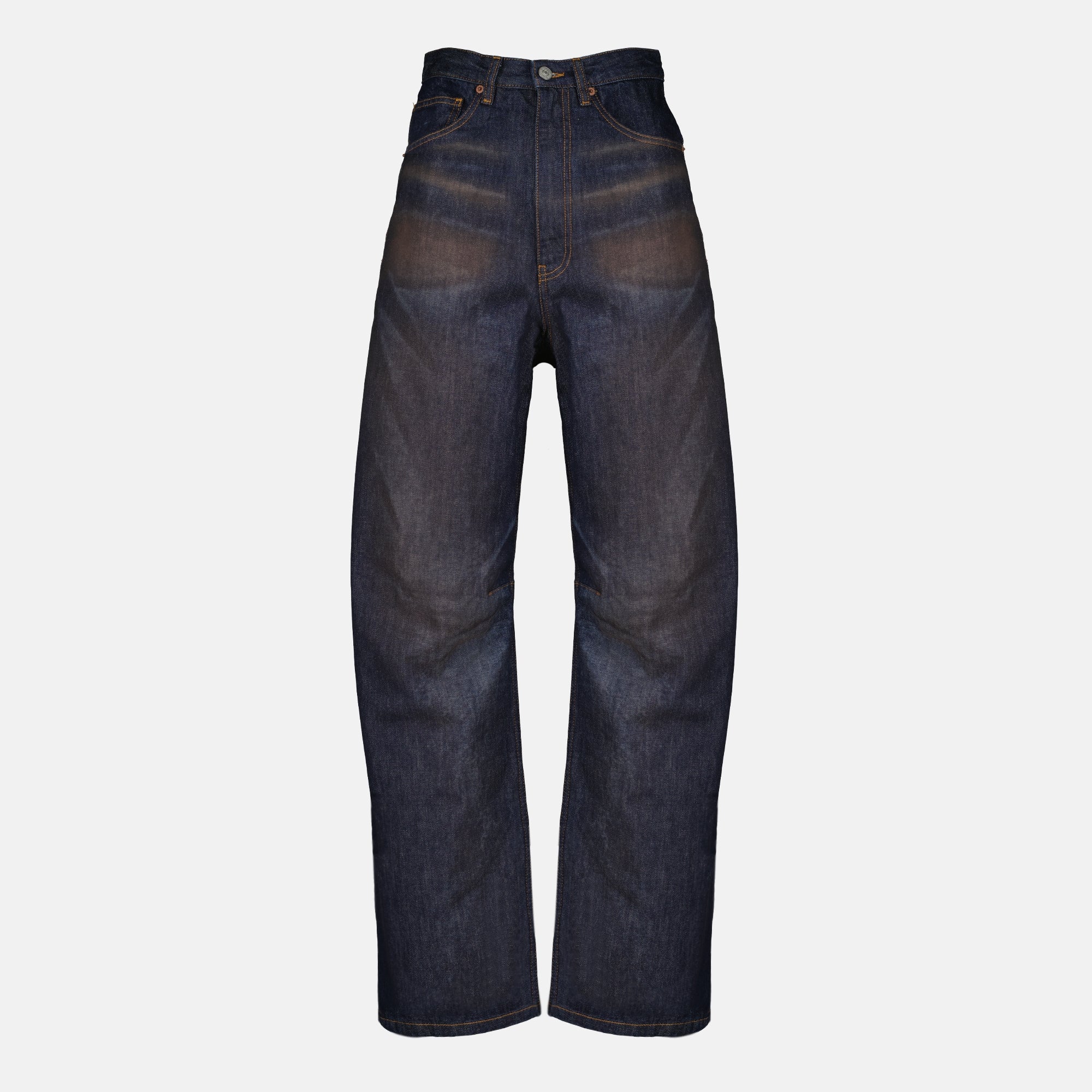 Pantalons Pantalon large en denim bleu foncé Mm6 Bleu foncé Femme