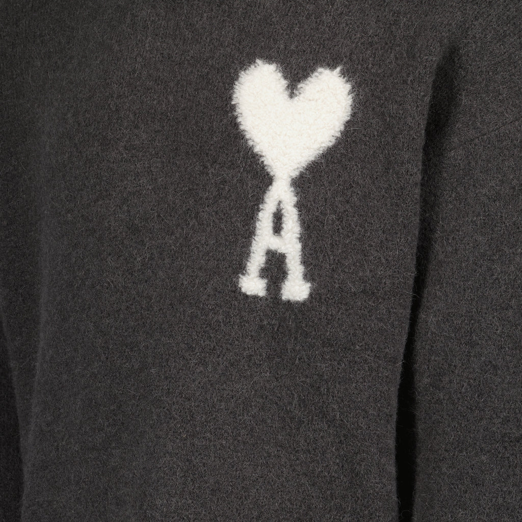 Maille Pull AMI de Coeur Ami PARIS Gris Unisexe