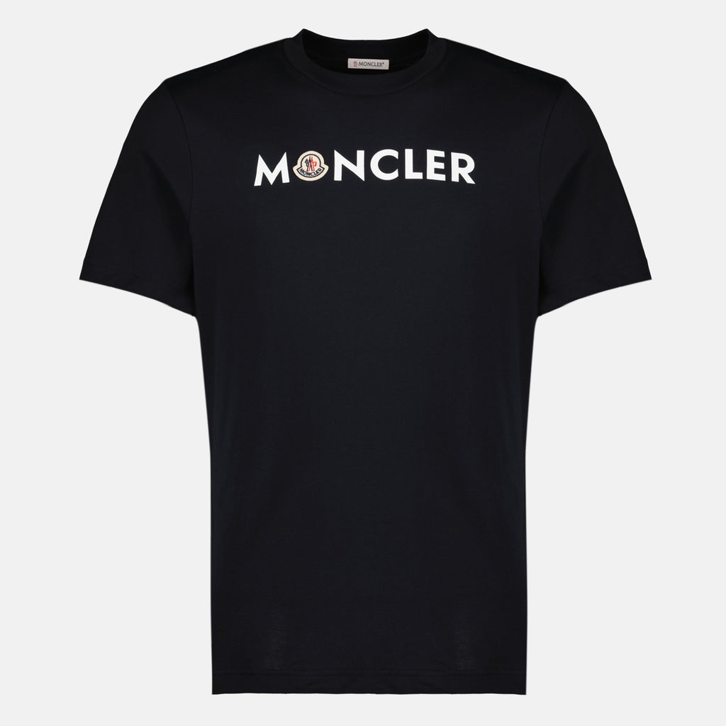 T-shirts T-shirt à logo imprimé bleu marine Moncler Bleu foncé Homme