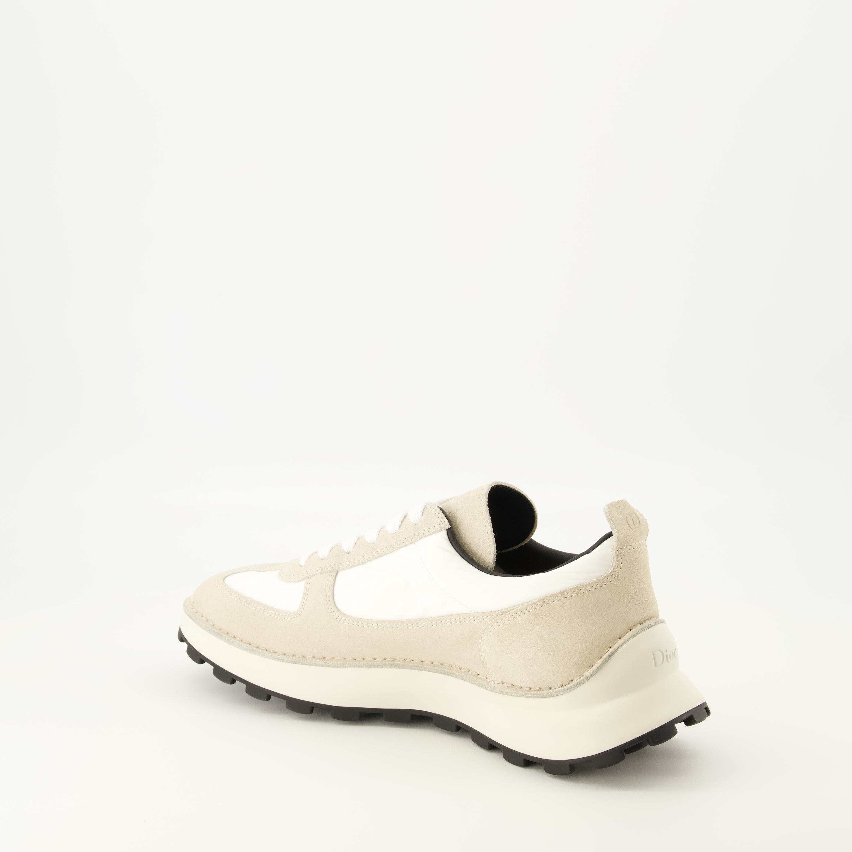 Baskets Zapatillas Dior Squash Beige en Piel Velours Dior Blanc Homme