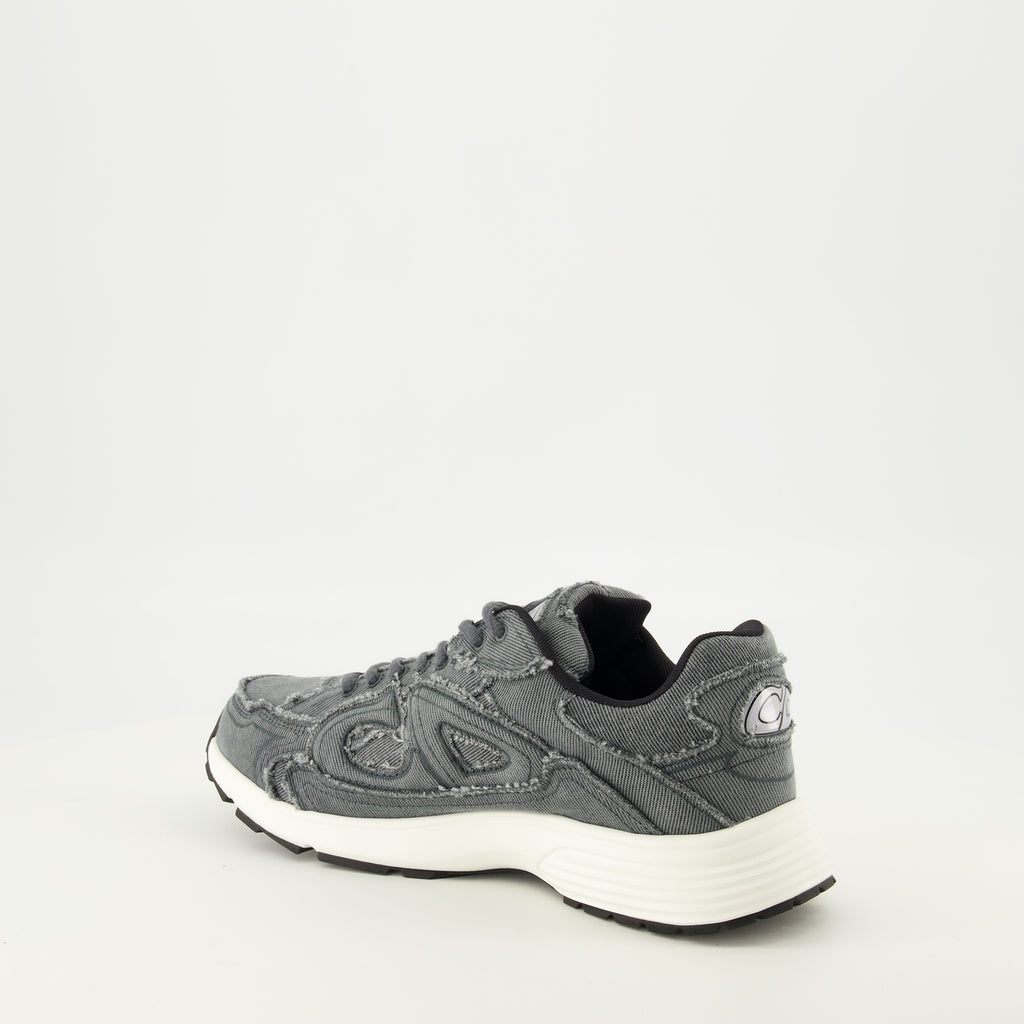 Baskets B30 Denim-Effekt Graue Sneakers Dior Gris Homme