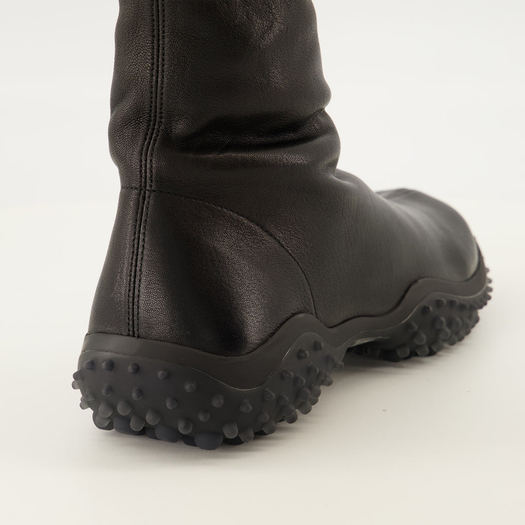 Bottes ブラックストレッチナッパレザーブーツ Miu Miu Noir Femme