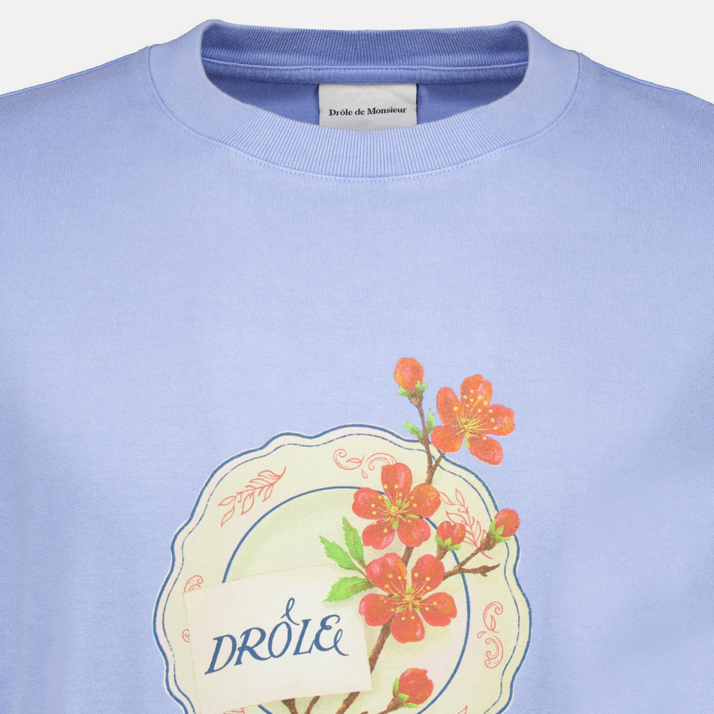 T-shirts Lustiges Porzellan Blau T-Shirt Drole De Monsieur Bleu Homme